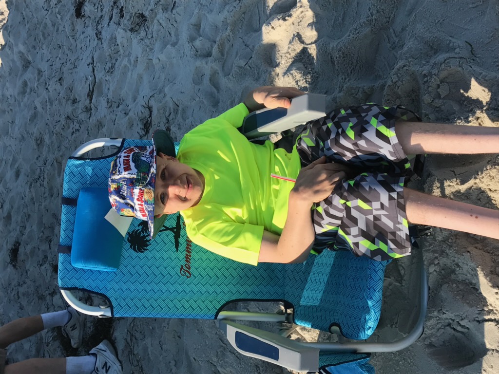 Johnny enjoying the beach